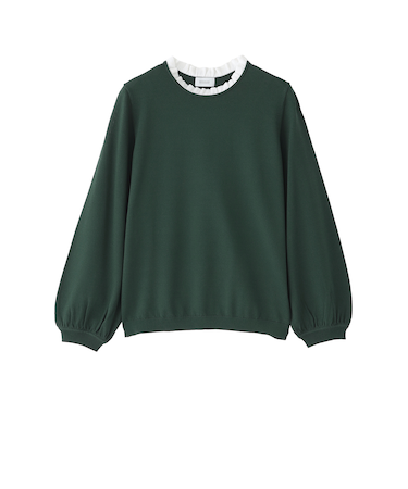 フリルカラーニット