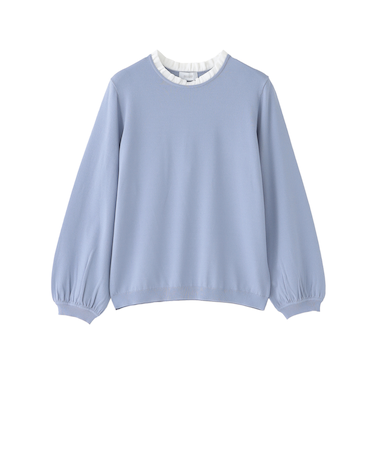 フリルカラーニット