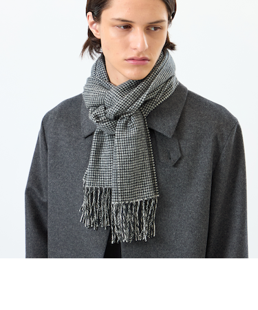 ウォッシャブルウールカシミヤ ブリティッシュチェックマフラー