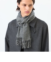 ウォッシャブルウールカシミヤ ブリティッシュチェックマフラー