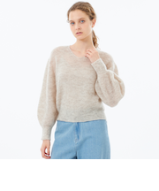 【WEB&一部店舗限定】モヘヤミックスVネックニット