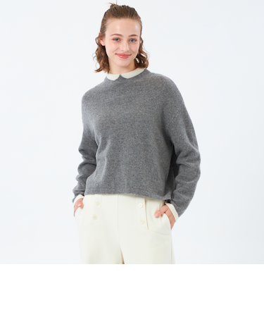 Cleric Collar Knit ウールカシミヤ製