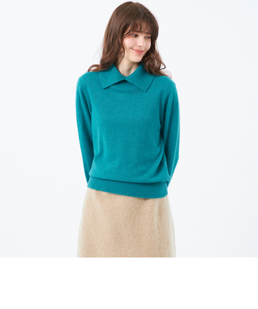 グリッターハイネックニット