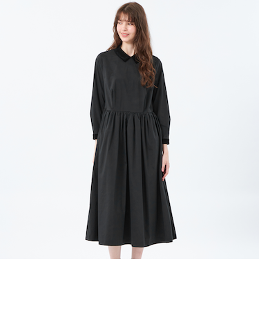 ベロアカラーワンピース