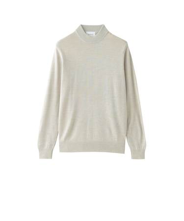 ハイゲージ天竺 モックネックプルオーバーニット