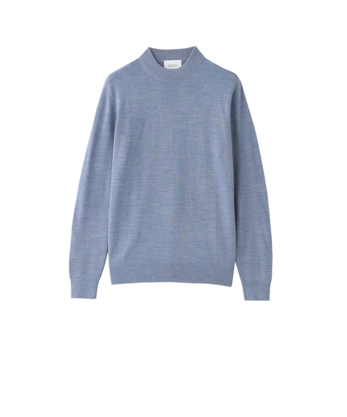 ハイゲージ天竺 モックネックプルオーバーニット