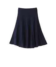 【WEB&一部店舗限定】フレアプリーツニットスカート