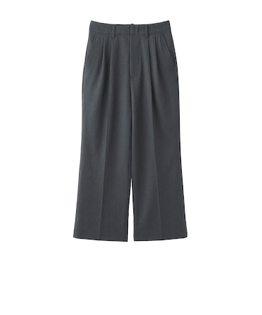 ファインウールハイウエストワイドパンツ