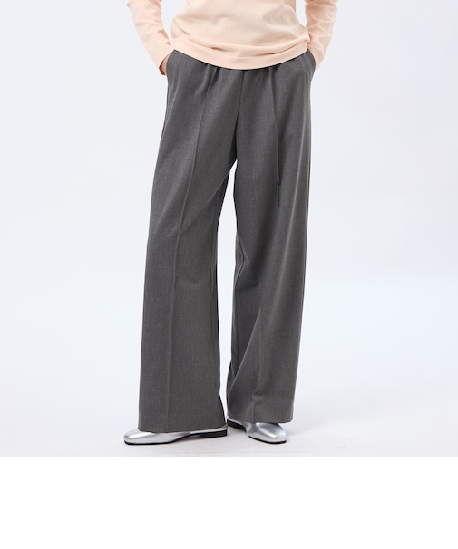 【Alby Easy Pants Wide(アルビーイージーパンツワイド)】ウールツイル製