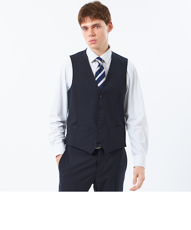 トロッター ウェストコート ＃109 ウール混ストレッチトロピカル