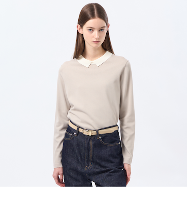 【Bicolor Knit Polo(バイカラーニットポロ)】ロングスリーブ
