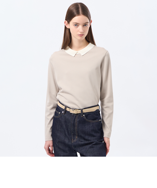 【Bicolor Knit Polo(バイカラーニットポロ)】ロングスリーブ