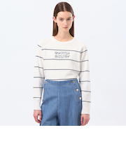 ライティングロゴボーダーニット