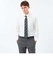 トロッター セミワイドシャツ トリコットストライプ