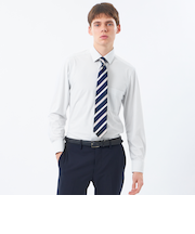 トロッター セミワイドシャツ トリコットストライプ