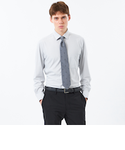 トロッター セミワイドシャツ トリコットストライプ