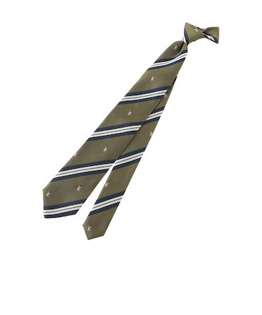 コーギー×ストライプ レギュラータイ