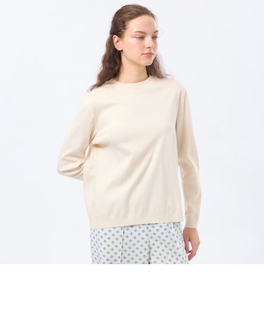 シルキーコットンニットプルオーバー