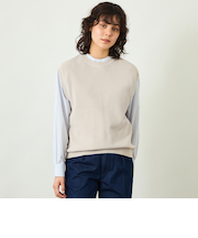 【GREY LABEL】ファインコットンニットベスト