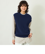 【GREY LABEL】ファインコットンニットベスト