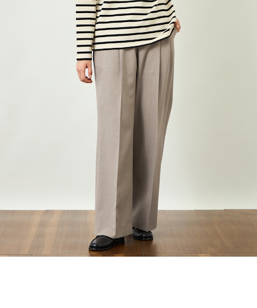 【GREY LABEL】2プリーツワイドスラックス