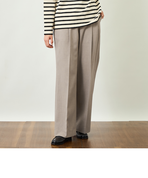 【GREY LABEL】2プリーツワイドスラックス
