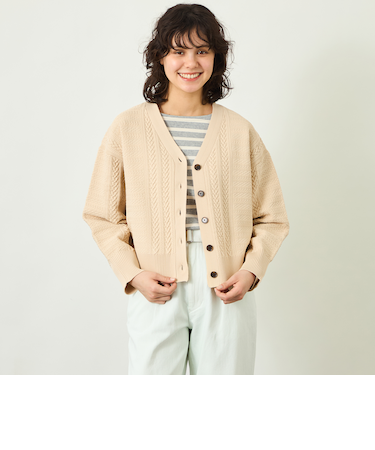 【GREY LABEL】ワイドケーブルカーディガン