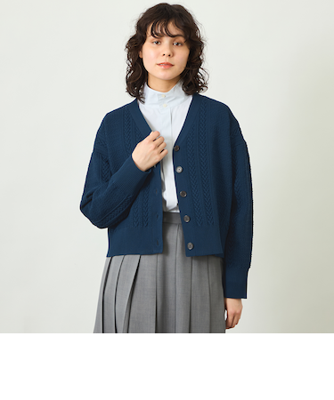 【GREY LABEL】ワイドケーブルカーディガン