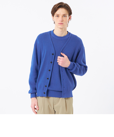 ニットカーディガン 畔調ファインニット