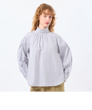 THOMAS MAISON ロールカラーブラウス