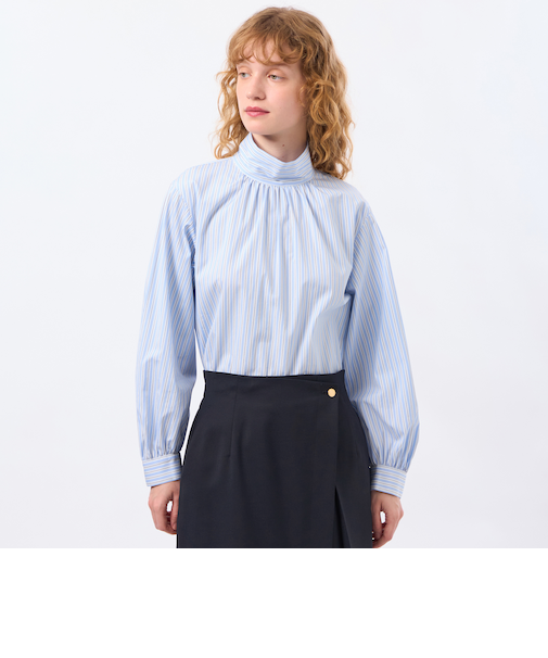 THOMAS MAISON ロールカラーブラウス