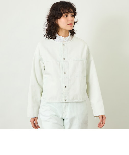 【GREY LABEL】デニムノーカラートラッカージャケット