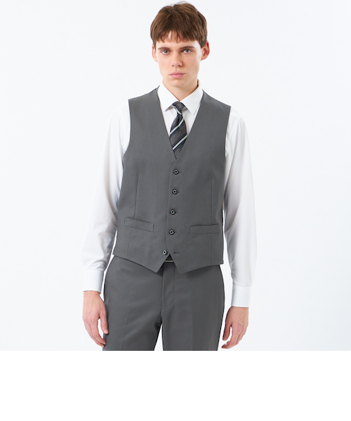 【2026春夏モデル】トロッター ウェストコート#000（ナンバーゼロ）バーズアイストレッチ　リサイクル