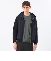 リブダンボールニット コンビパーカー