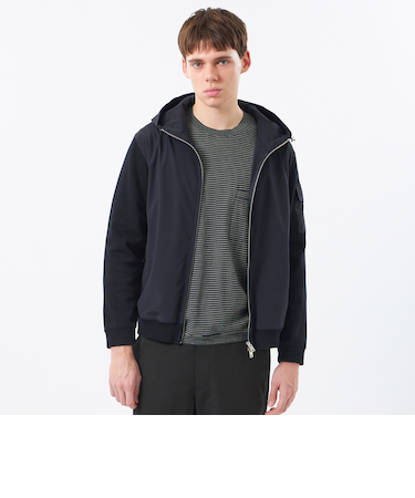 リブダンボールニット コンビパーカー