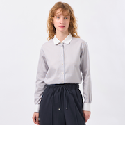 ラウンドカラーベーシックシャツ