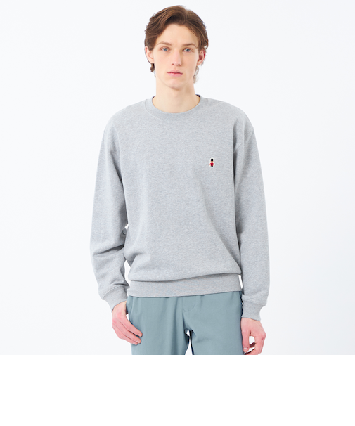 【WEB&一部店舗限定】バッキンガムベア 10オンス裏パイル ワンポイントクルーネックスウェット