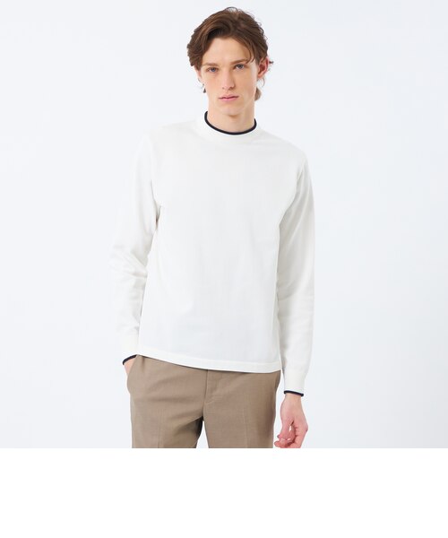 12G プレーティング天竺 ライン入りモックネック｜マッキントッシュ