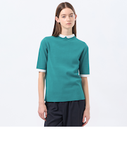 Cleric Collar Knit ハーフスリーブ