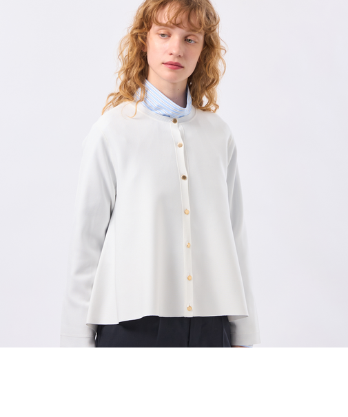 ミラノリブフレアニットジャケット