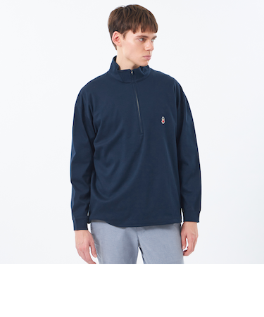 【WEB&一部店舗限定】バッキンガムベア コンパクトスムース ハーフジッププルオーバー