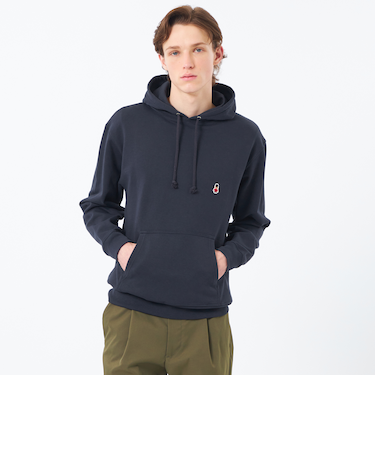 【WEB&一部店舗限定】バッキンガムベア 10オンス裏パイル ワンポイントフーデッドパーカー