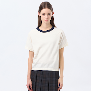 バイカラーファインコットンニット