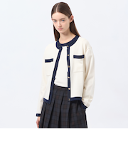 【ROYTON（ロイトン）】 ファインコットンニットカーディガン