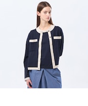 【LEE4月号/蛯原友里さん着用】【ROYTON（ロイトン）】 ファインコットンニットカーディガン