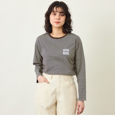 GREY LABEL 【SHARP LOGO】ロングスリーブボーダーTシャツ
