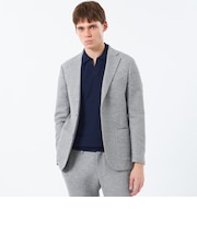 テーラードジャージージャケット 杢カラミストレッチ