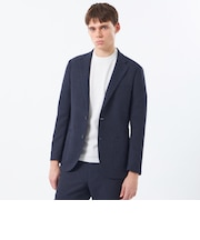 テーラードジャージージャケット 杢カラミストレッチ