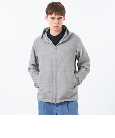 テーラードジャージー フーデッドパーカー 杢カラミストレッチ