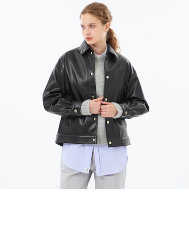 【WEB&一部店舗限定】Faux Leatherブルゾン